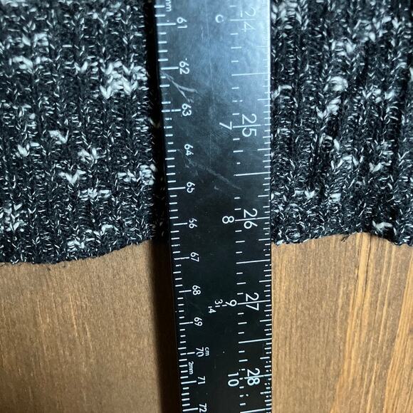 Christopher & Banks Womens Sweater Black White Snowflake 3/4 Sleeve Large - Picture 9 of 12